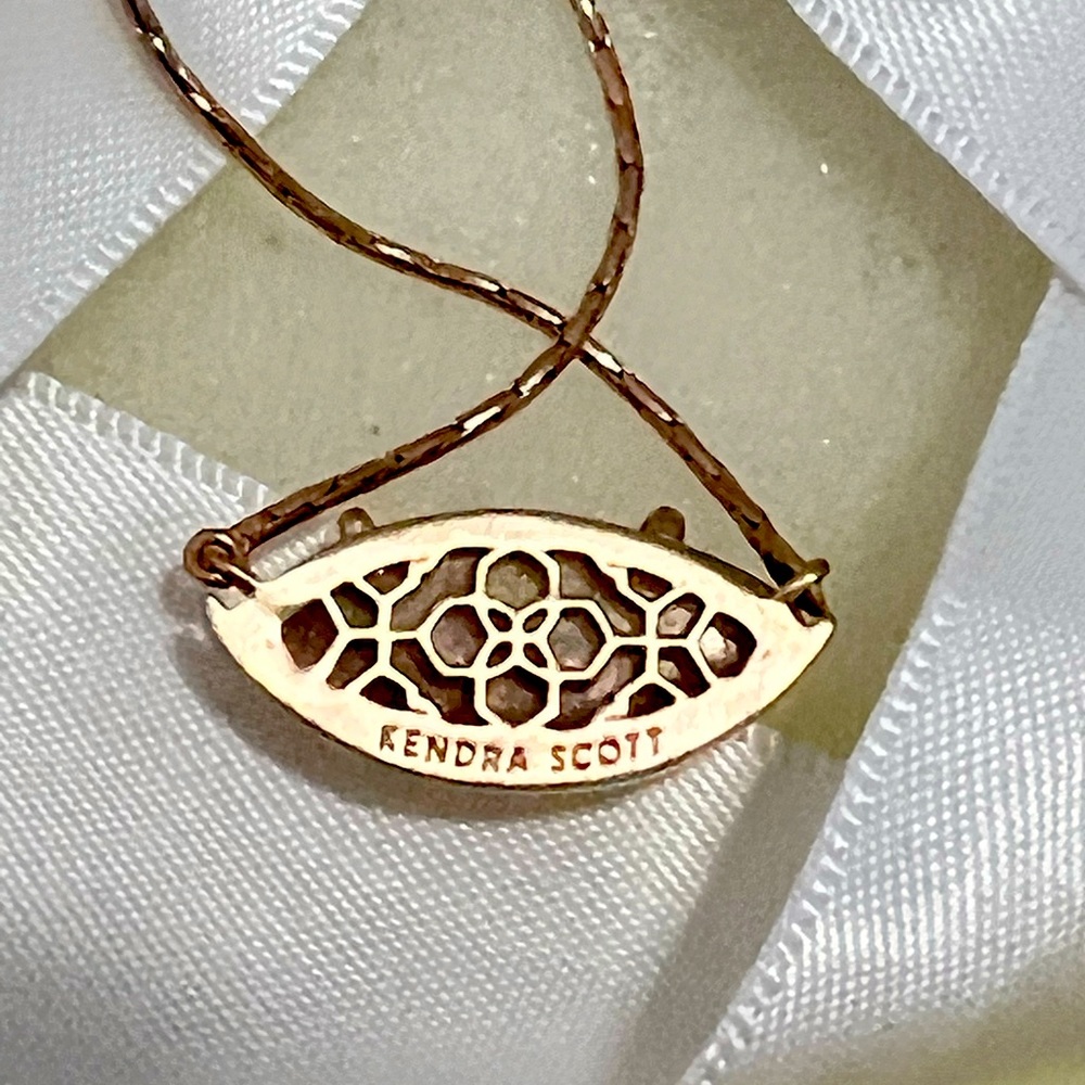 NWT Kendra Scott Meghan Necklace Gold Dusted Rose Gold GORGEOUS Adjustable! - Picture 11 of 14